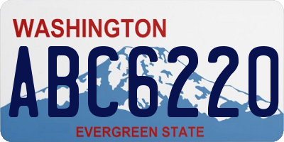 WA license plate ABC6220