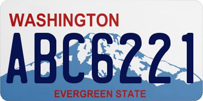 WA license plate ABC6221