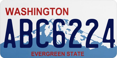 WA license plate ABC6224