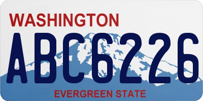 WA license plate ABC6226