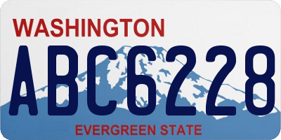 WA license plate ABC6228