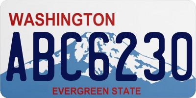 WA license plate ABC6230