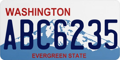 WA license plate ABC6235