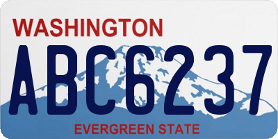 WA license plate ABC6237