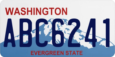 WA license plate ABC6241