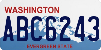 WA license plate ABC6243