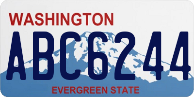 WA license plate ABC6244