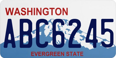 WA license plate ABC6245