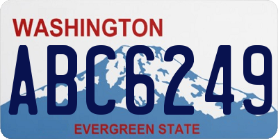 WA license plate ABC6249