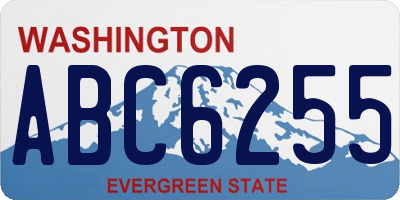 WA license plate ABC6255
