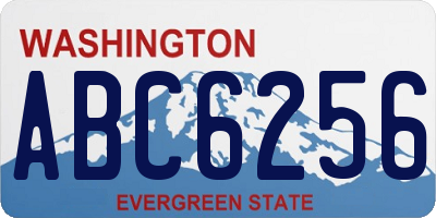 WA license plate ABC6256