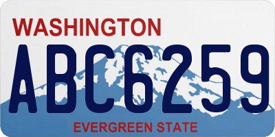 WA license plate ABC6259
