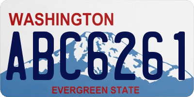 WA license plate ABC6261