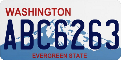WA license plate ABC6263