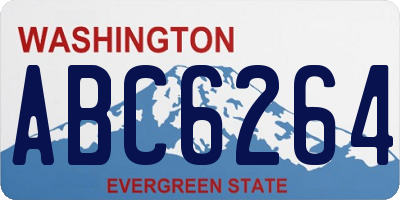 WA license plate ABC6264