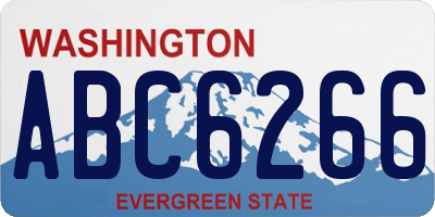 WA license plate ABC6266
