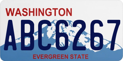 WA license plate ABC6267
