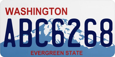WA license plate ABC6268