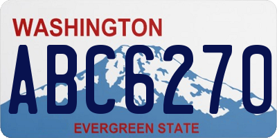 WA license plate ABC6270