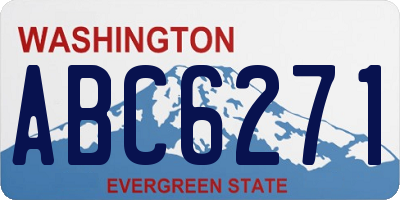 WA license plate ABC6271