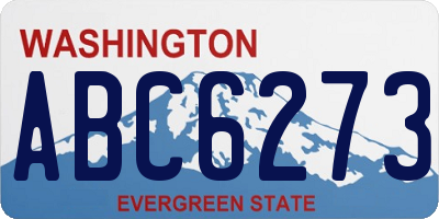 WA license plate ABC6273