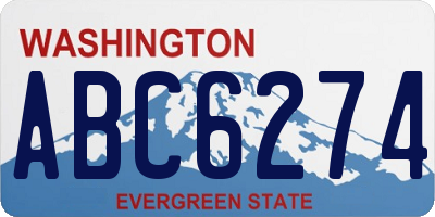 WA license plate ABC6274