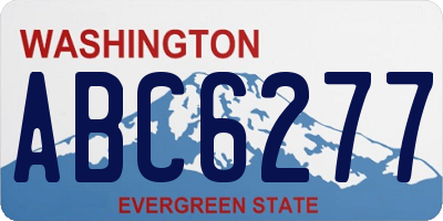 WA license plate ABC6277