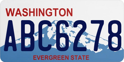 WA license plate ABC6278