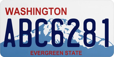 WA license plate ABC6281