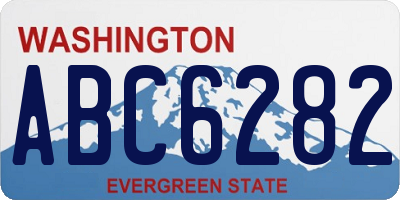 WA license plate ABC6282