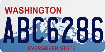 WA license plate ABC6286