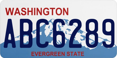 WA license plate ABC6289