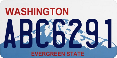 WA license plate ABC6291