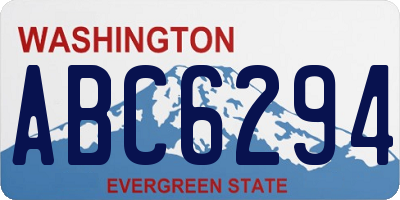 WA license plate ABC6294