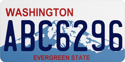 WA license plate ABC6296