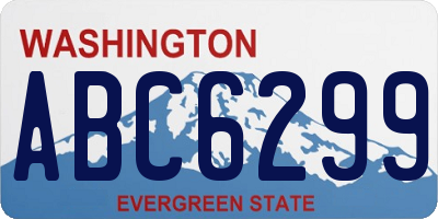WA license plate ABC6299