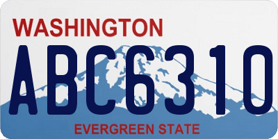 WA license plate ABC6310