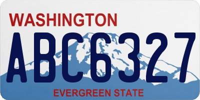 WA license plate ABC6327