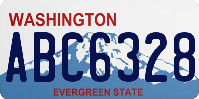 WA license plate ABC6328