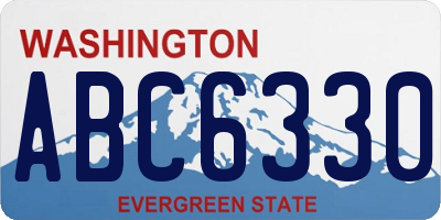 WA license plate ABC6330