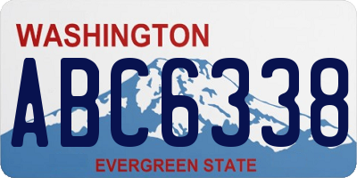 WA license plate ABC6338
