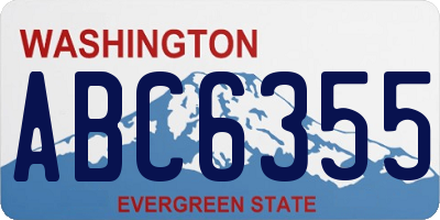 WA license plate ABC6355