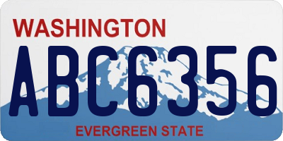 WA license plate ABC6356