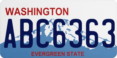WA license plate ABC6363