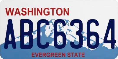 WA license plate ABC6364