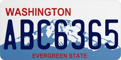 WA license plate ABC6365