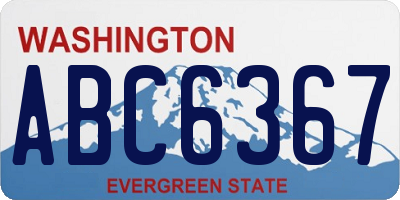 WA license plate ABC6367