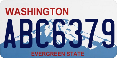 WA license plate ABC6379
