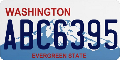 WA license plate ABC6395