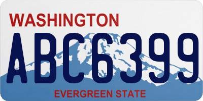 WA license plate ABC6399